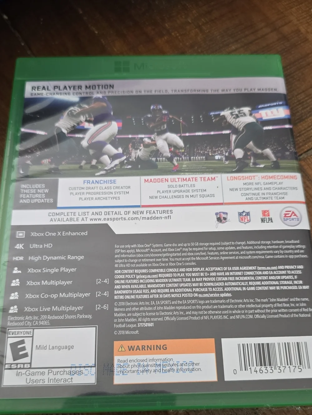 Madden NFL 19 Xbox One Video Game